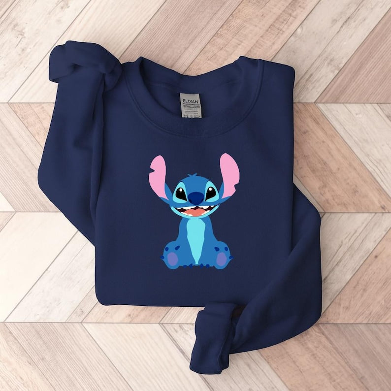 Stitch Sweatshirt, Stitch Crewneck, Cute Stitch Sweatshirt, Lilo and Stitch Sweatshirt, Stitch x Angel Sweatshirt Disney