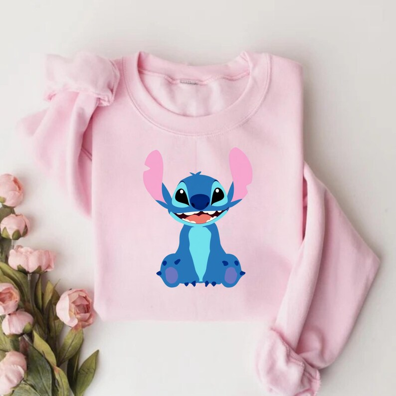 Stitch Sweatshirt, Stitch Crewneck, Cute Stitch Sweatshirt, Lilo and Stitch Sweatshirt, Stitch x Angel Sweatshirt Disney