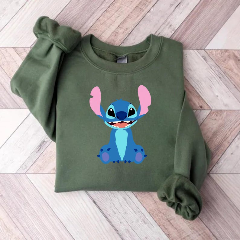 Stitch Sweatshirt, Stitch Crewneck, Cute Stitch Sweatshirt, Lilo and Stitch Sweatshirt, Stitch x Angel Sweatshirt Disney