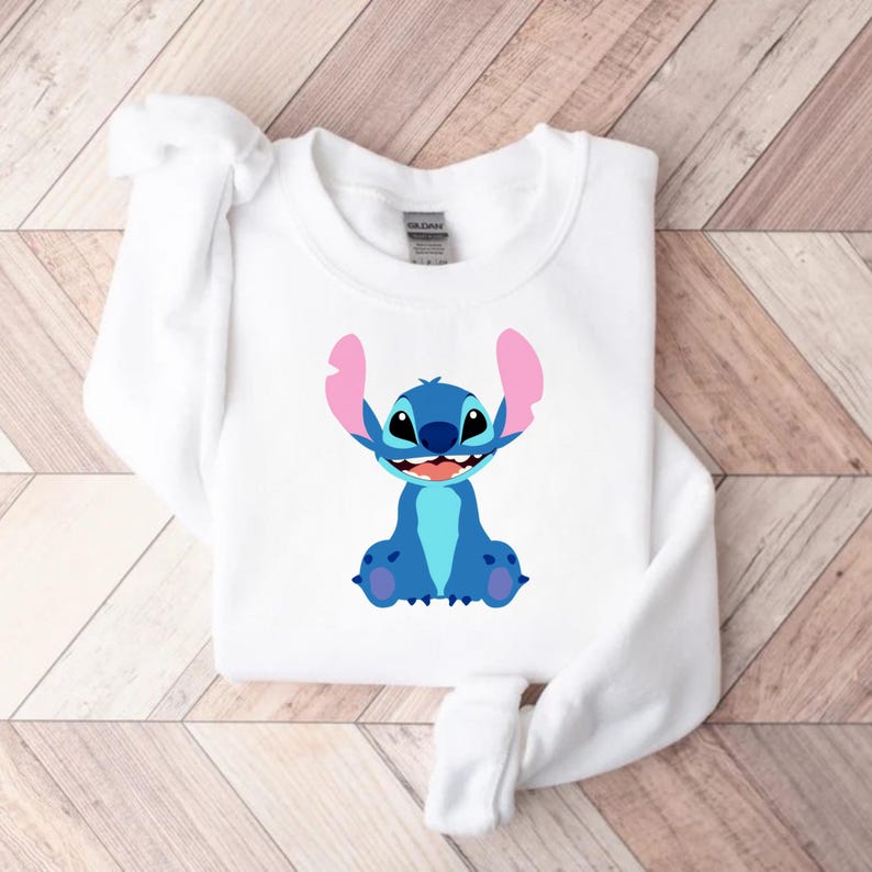 Stitch Sweatshirt, Stitch Crewneck, Cute Stitch Sweatshirt, Lilo and Stitch Sweatshirt, Stitch x Angel Sweatshirt Disney