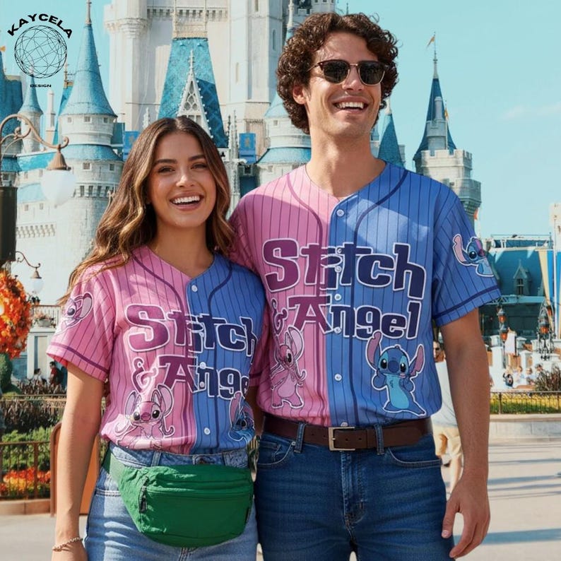 Custom Stitch And Angel Two-Color Blue Pink Baseball product image 4