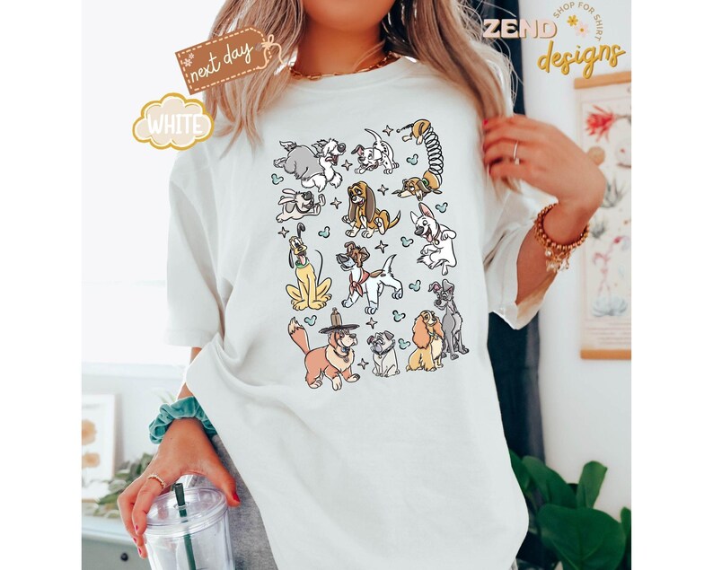 Comfort Colors® Disney Dogs Shirt, Retro Disney Dog Tee, Lady and the Tramp Shirt, Pluto Disney Puppy Tee, Disney Pet Lovers Shirt