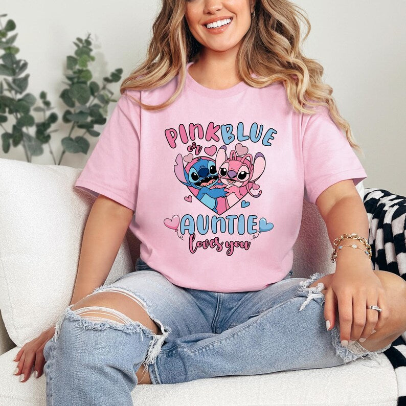 Stitch Gender Reveal Shirt | Pink or Blue Baby Announcement