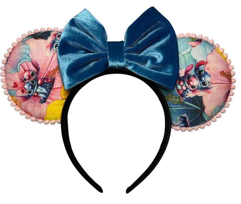 Stitch Angel Inspired Mouse Ears Headband | Lilo & Stitch Fan Accessory, Style 2