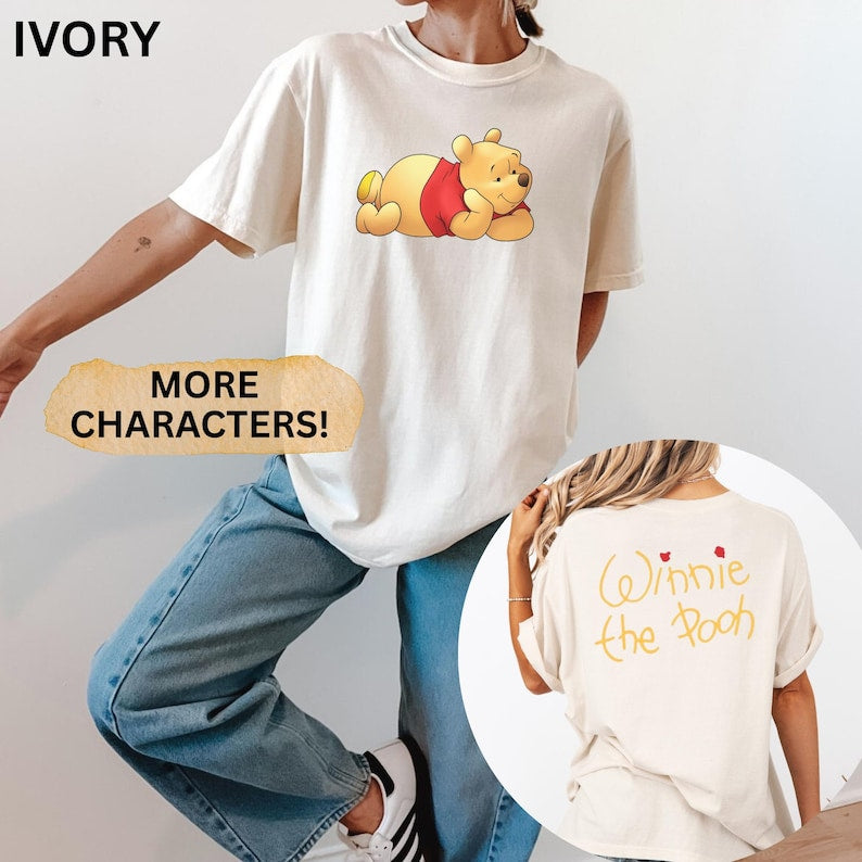 Winnie the Pooh with Autograph on the Back Disney Shirt