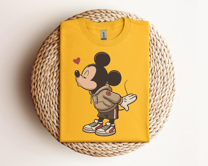 Mickey Mouse Kiss Tee, Disney Mickey Shirt