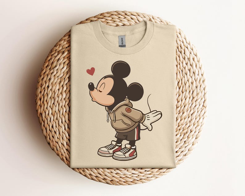 Mickey Mouse Kiss Tee, Disney Mickey Shirt