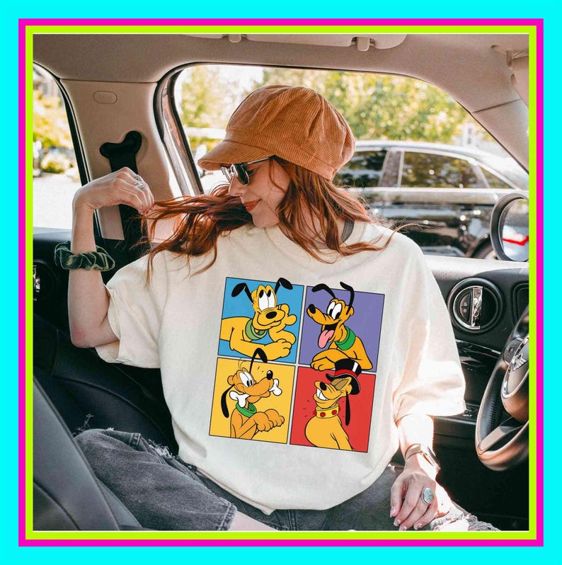 Retro Pluto Dog Disney For | Funny Cute Trend | Matching Set | Unisex Tshirt Hoodie | Kids Tee Baby Romper | Premium DTF Print|Gift| NA719
