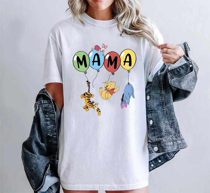 Mama Winnie The Pooh Comfort Colors Shirts, Bear Tigger product image 4