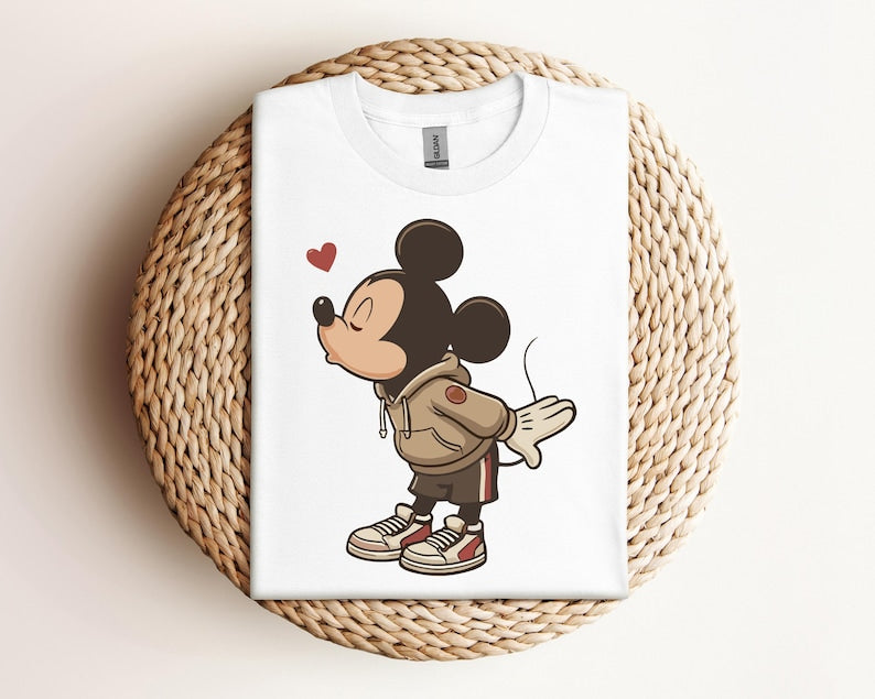 Mickey Mouse Kiss Tee, Disney Mickey Shirt
