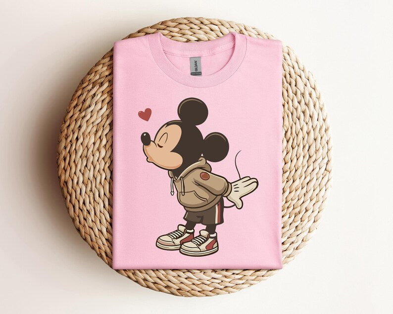 Mickey Mouse Kiss Tee, Disney Mickey Shirt