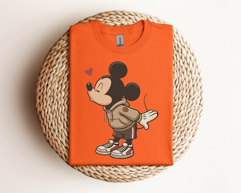 Mickey Mouse Kiss Tee, Disney Mickey Shirt