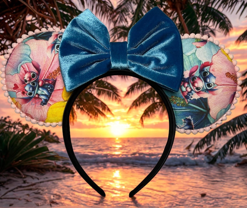 Stitch Angel Inspired Mouse Ears Headband | Lilo & Stitch Fan Accessory, Style 2