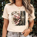 Watercolor Piglet Peeking T-Shirt, Leopard Bow, Rustic Farm Animal Lover Gift