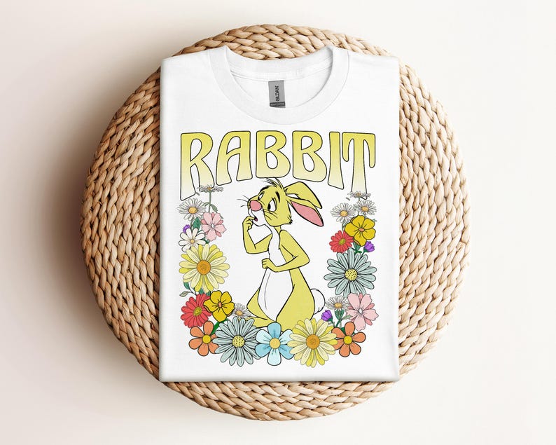 Retro Winnie the Pooh and Friends Floral Shirt, Pooh Tigger Piglet Eeyore Rabbit Lumpy, Vintage Disney Family Matching Vacation Shirt Gift