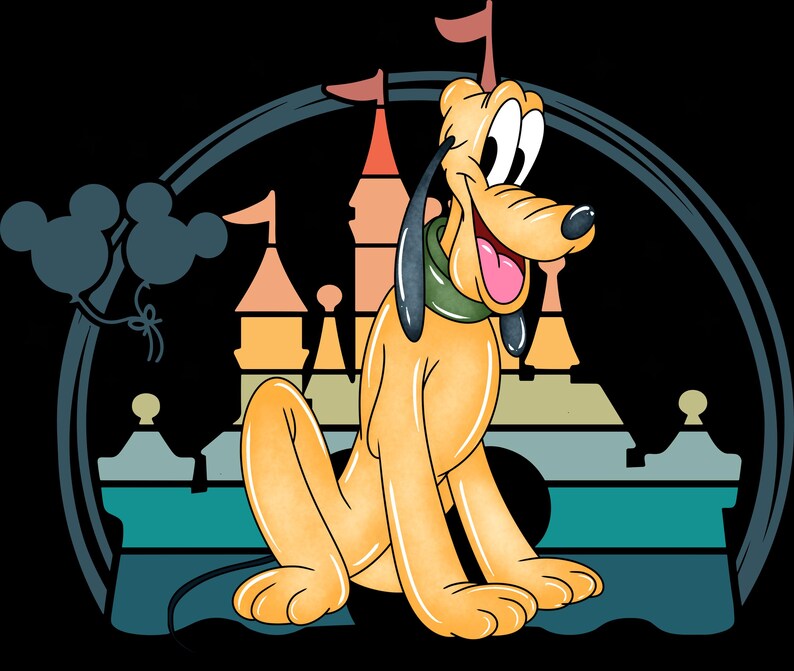 Disney Mickey and Friends Pluto DTF, Disney Pluto DTF, Mickey Trip DTF Transfer,Mickey Minnie Goofy Pluto Donald Shirt, Pluto Dog Shirt