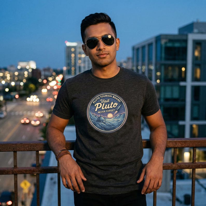 Visit Pluto!, Space Tourism, Space themed, Unisex T-shirt, NASA, Astronomy Gifts, Hubble, Space telescope, explorer, stargazer