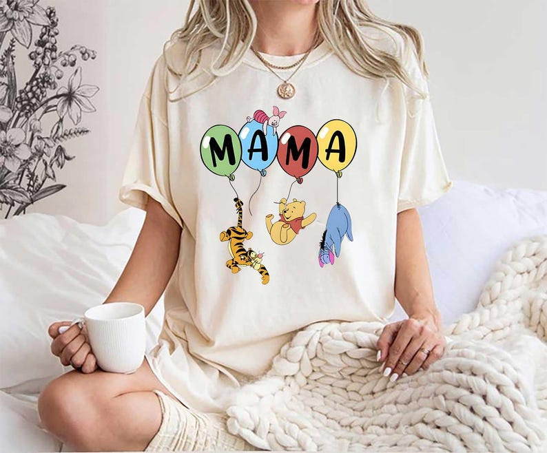 Mama Winnie The Pooh Comfort Colors Shirts, Bear Tigger product image 2