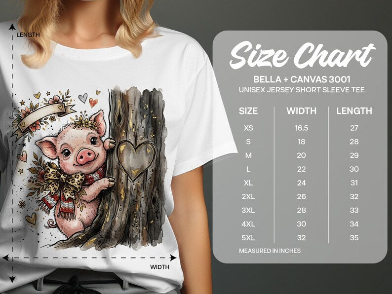 Watercolor Piglet Peeking T-Shirt, Leopard Bow, Rustic Farm Animal Lover Gift