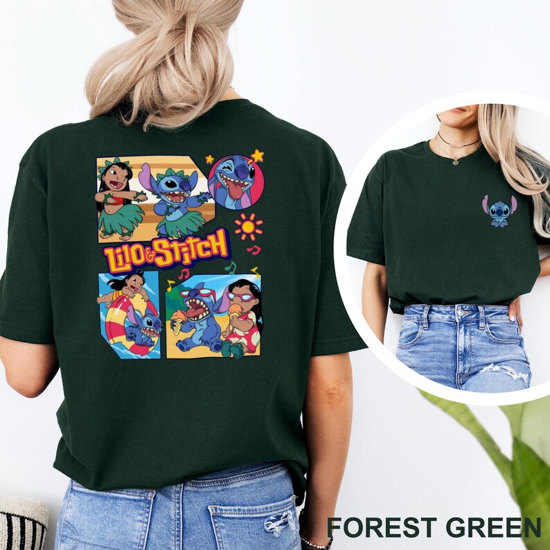 Disney Lilo and Stitch Shirt, Stitch and Angle, Lilo & Stitch Summer Vacation, Disney Summer Trip, Disney Summer Tee, 483311