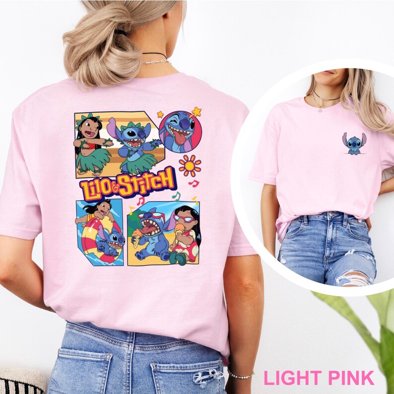 Disney Lilo and Stitch Shirt, Stitch and Angle, Lilo & Stitch Summer Vacation, Disney Summer Trip, Disney Summer Tee, 483311