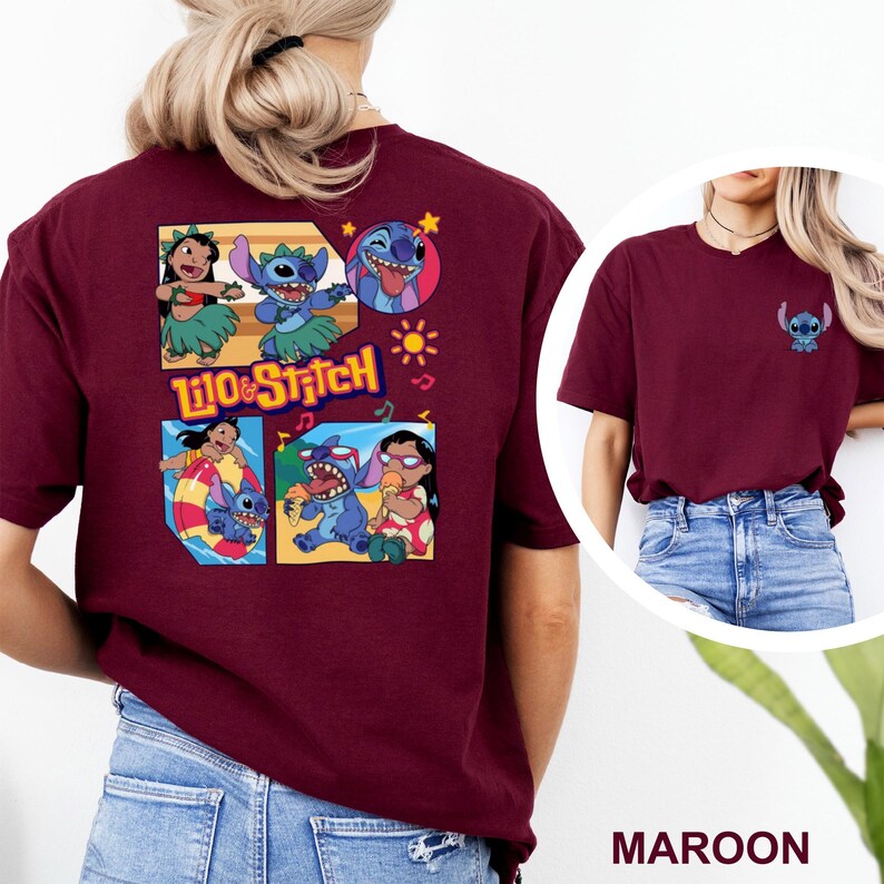 Disney Lilo and Stitch Shirt, Stitch and Angle, Lilo & Stitch Summer Vacation, Disney Summer Trip, Disney Summer Tee, 483311