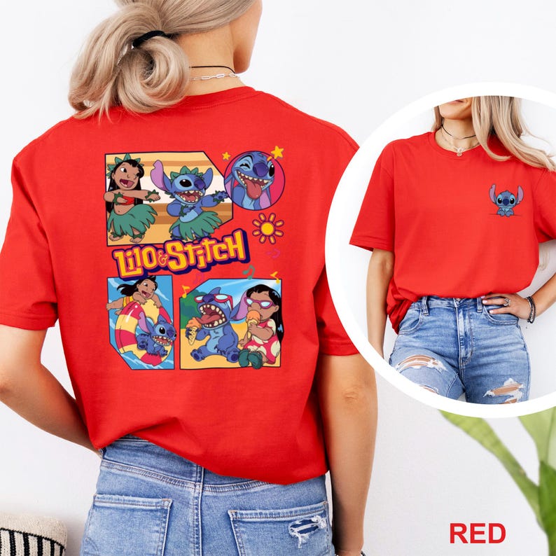 Disney Lilo and Stitch Shirt, Stitch and Angle, Lilo & Stitch Summer Vacation, Disney Summer Trip, Disney Summer Tee, 483311