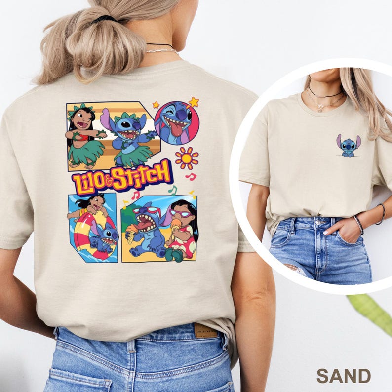 Disney Lilo and Stitch Shirt, Stitch and Angle, Lilo & Stitch Summer Vacation, Disney Summer Trip, Disney Summer Tee, 483311