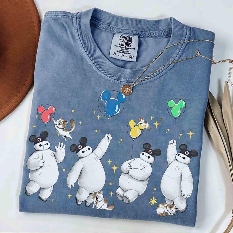 Comfort Colors Baymax & Mochi Cats Emotions Mickey Balloons product image 1
