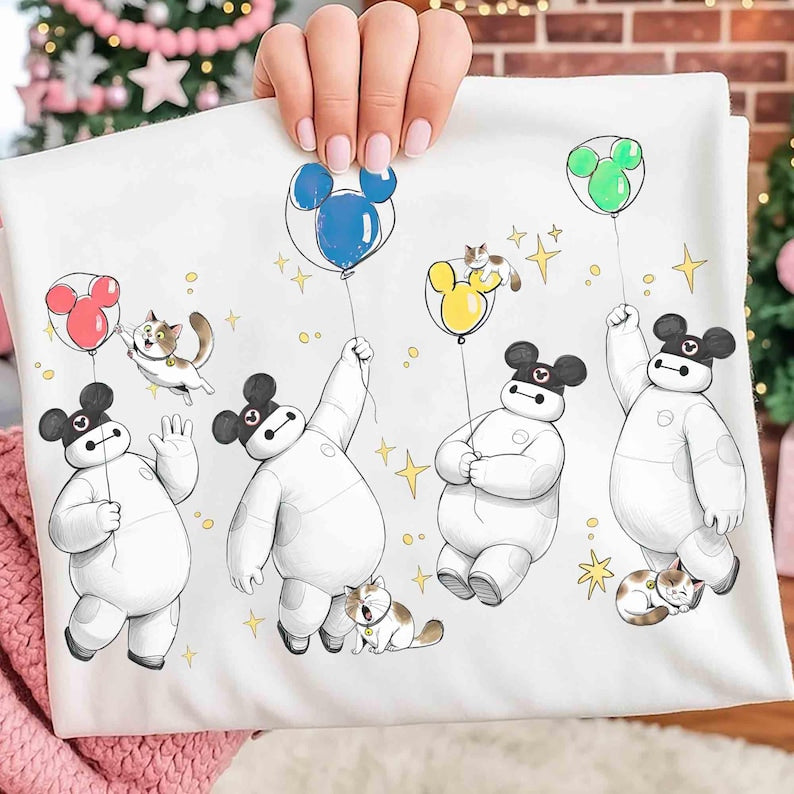 Comfort Colors Baymax & Mochi Cats Emotions Mickey Balloons product image 5