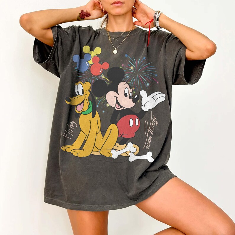 Retro Mickey Mouse And Pluto Best Friends Shirt, Vintage Disney Mickey Tee, Funny Mickey Pluto Shirt, Disney Family Trip Shirt