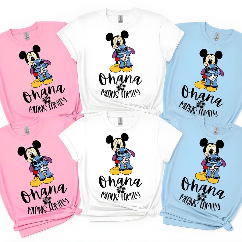 Ohana Means Family Shirt Matching Disney Stitch Shirt Hawaii Aloha Family Trip Vacation Shirt Disney World Shirt Funny Disney Character Tee
