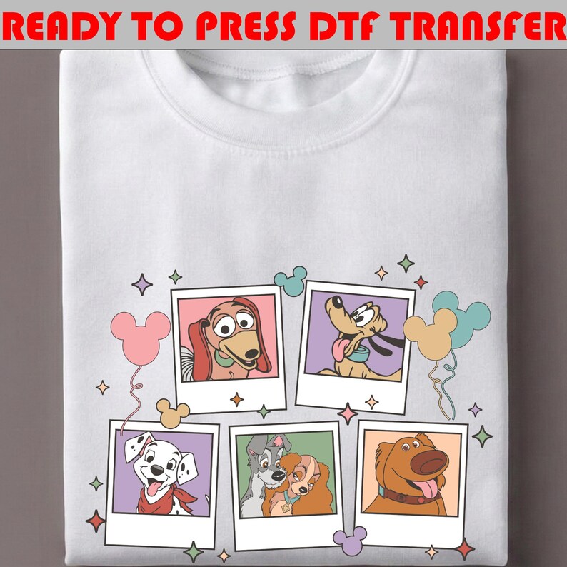 Disney Dogs Dtf Transfer,  Magic Kingdom Shirt, Disney Animals Dtf Shirt, Goofy-Pluto Shirt (Ready To Press)