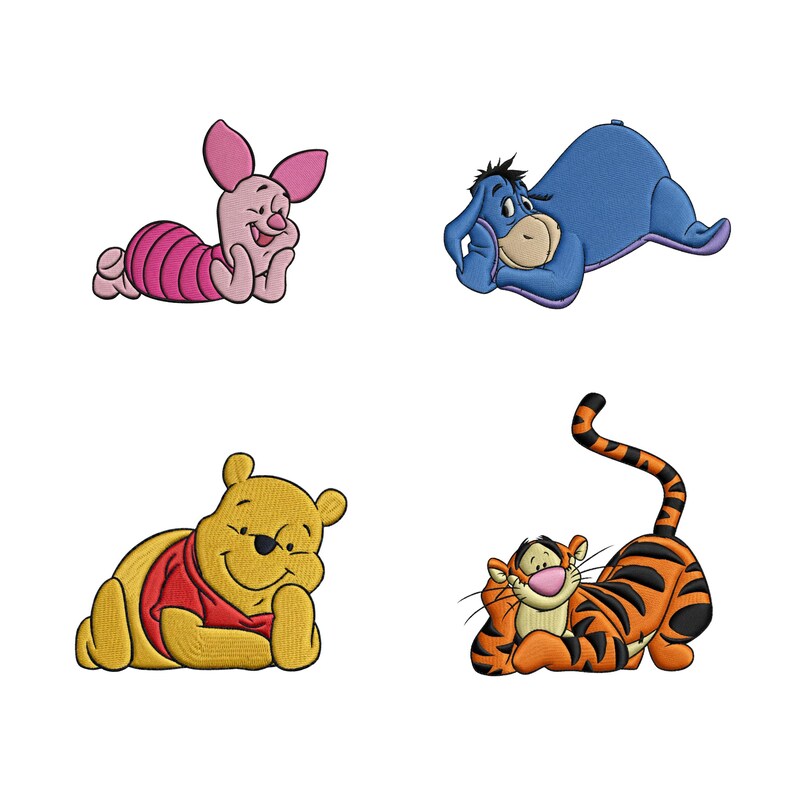 Custom Embroidered Winnie the Pooh Baby Tee, Tigger Eeyore Piglet Pooh Crop Tee, Disney Vacation Matching Shirt, Disney World Trip Outfit