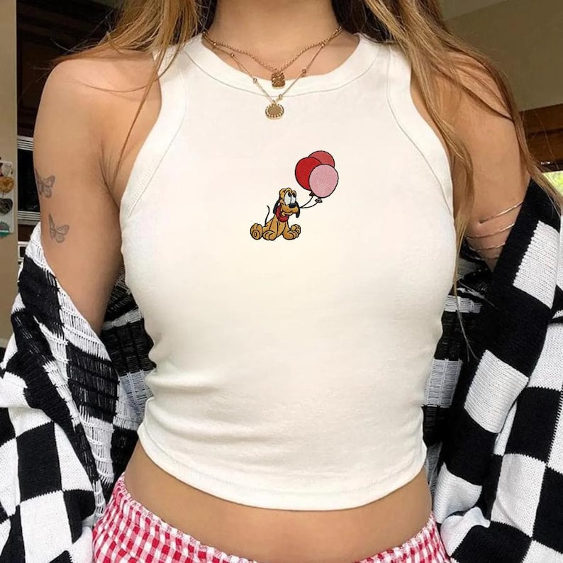 Disney Pluto Balloon Embroidered Tank Top, Mickey And product image 2