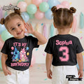 Personalized Stitch Angel Birthday Shirt, Custom Name Birthday Girl Tee, Hawaii Theme Outfit