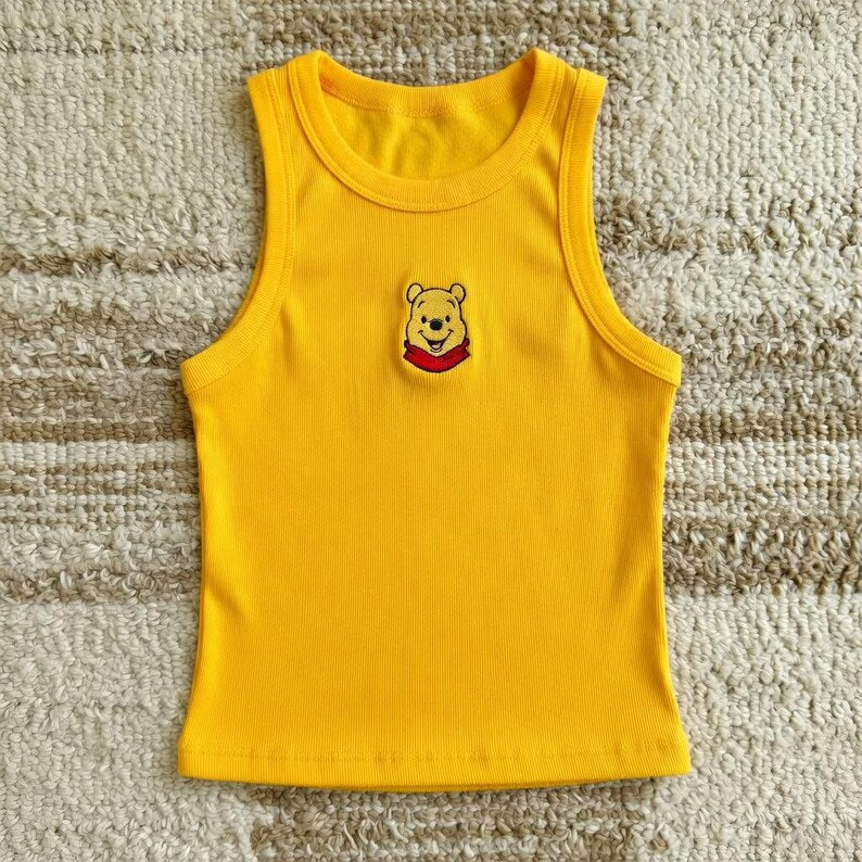 Custom Disney Winnie the Pooh Tigger Eeyore Piglet Embroidered Tank Top, Disney Trip Shirt, Matching Disney World Vacation Outfit