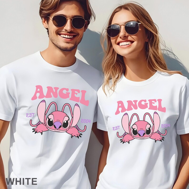 Cute Angel Shirt, Disney Angel Est 2004, Floral Disney Stich Angel, Disneyland Trip, Girly Disney, 483917