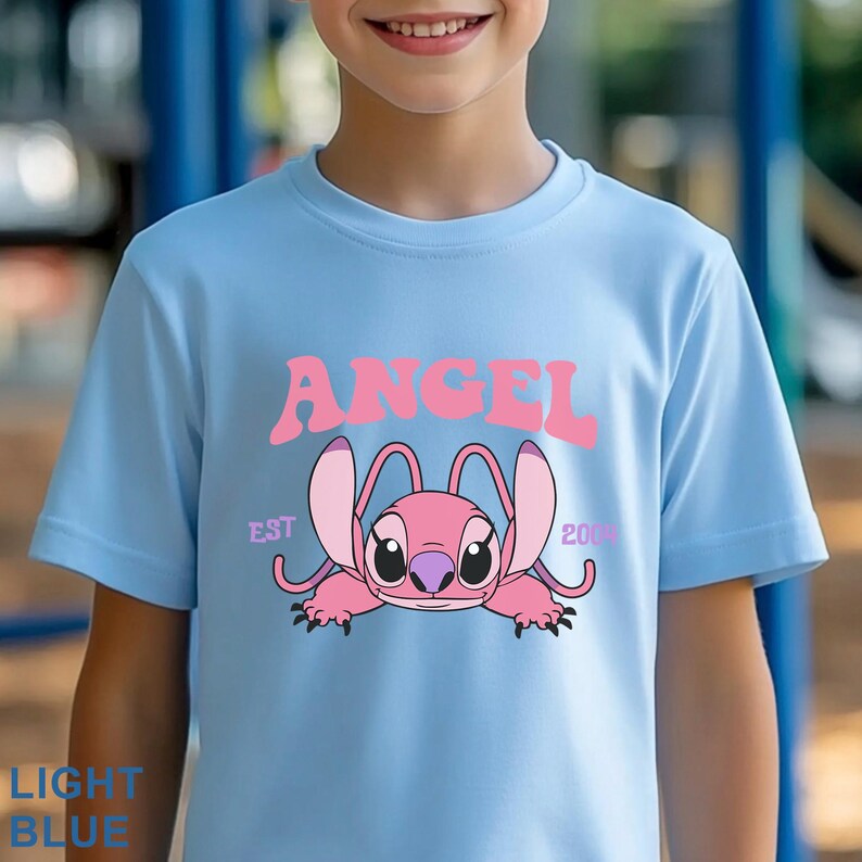 Cute Angel Shirt, Disney Angel Est 2004, Floral Disney Stich Angel, Disneyland Trip, Girly Disney, 483917
