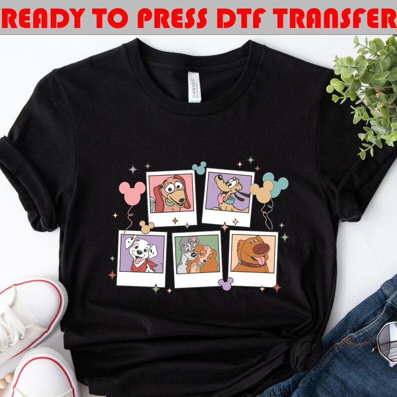 Disney Dogs Dtf Transfer,  Magic Kingdom Shirt, Disney Animals Dtf Shirt, Goofy-Pluto Shirt (Ready To Press)