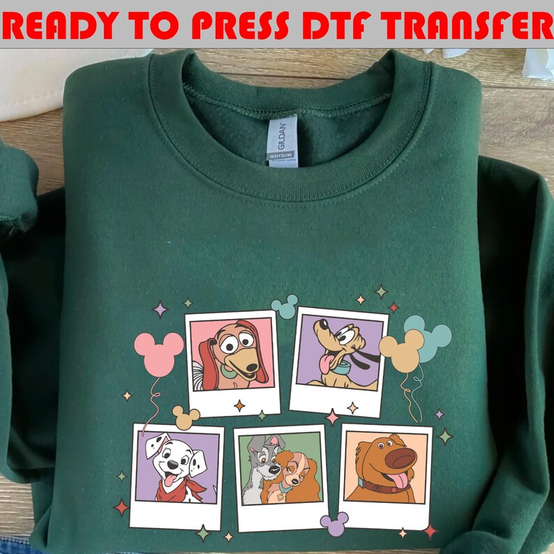 Disney Dogs Dtf Transfer,  Magic Kingdom Shirt, Disney Animals Dtf Shirt, Goofy-Pluto Shirt (Ready To Press)