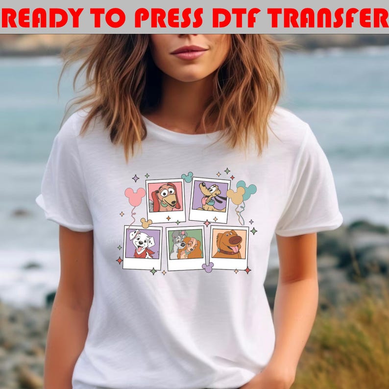 Disney Dogs Dtf Transfer,  Magic Kingdom Shirt, Disney Animals Dtf Shirt, Goofy-Pluto Shirt (Ready To Press)