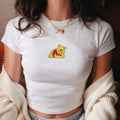 Custom Embroidered Winnie the Pooh Baby Tee, Tigger Eeyore Piglet Pooh Crop Tee, Disney Vacation Matching Shirt, Disney World Trip Outfit