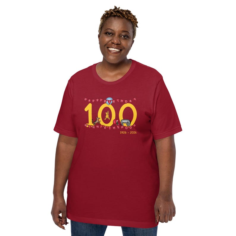 Classic Winnie-the-Pooh’s 100 Birthday T-Shirt – Featuring Piglet, Eeyore & Tigger
