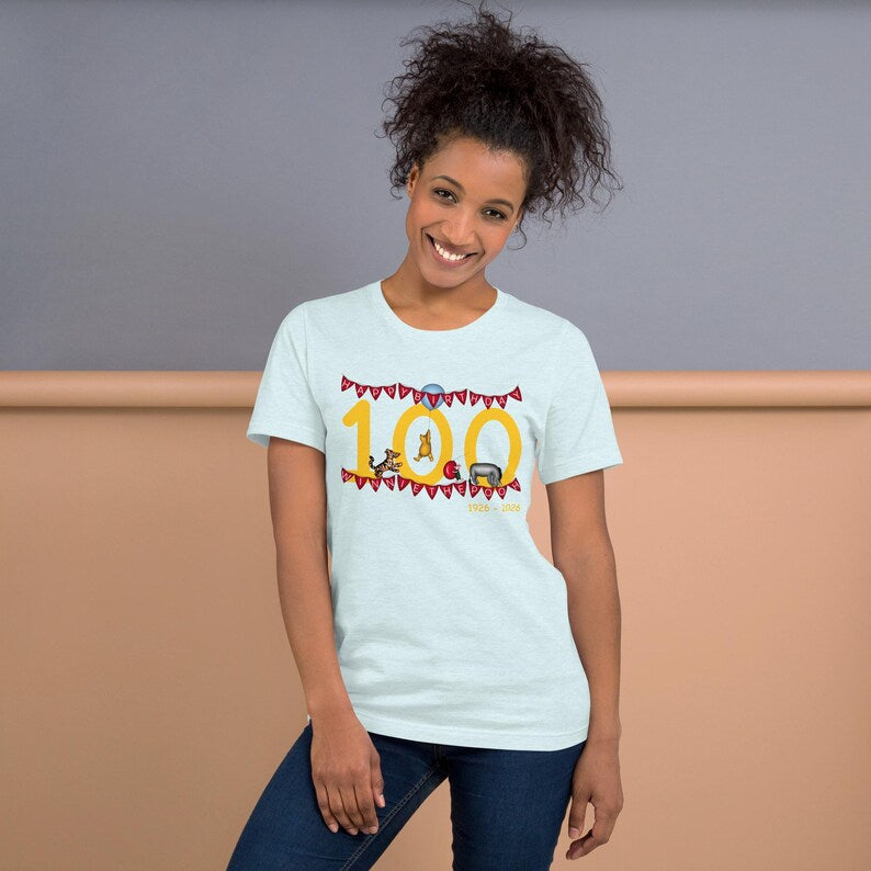 Classic Winnie-the-Pooh’s 100 Birthday T-Shirt – Featuring Piglet, Eeyore & Tigger