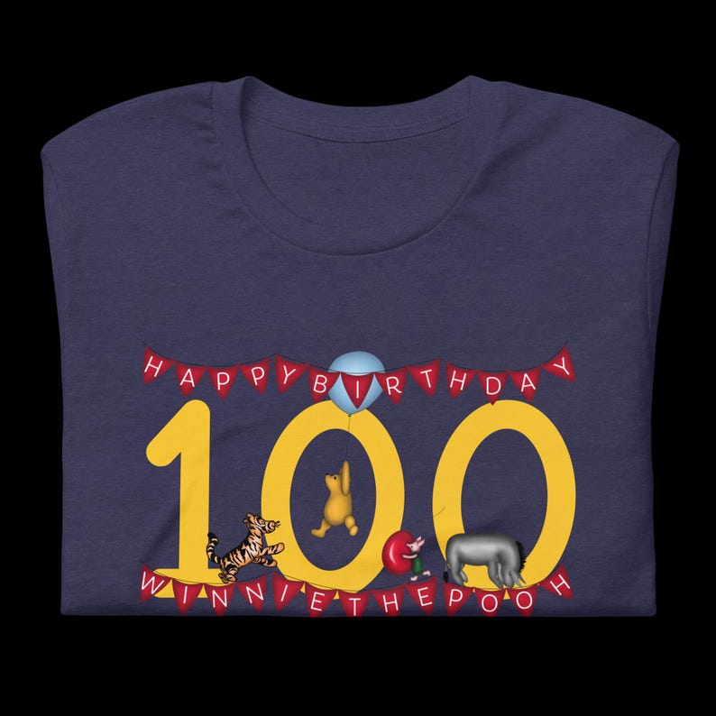 Classic Winnie-the-Pooh’s 100 Birthday T-Shirt – Featuring Piglet, Eeyore & Tigger