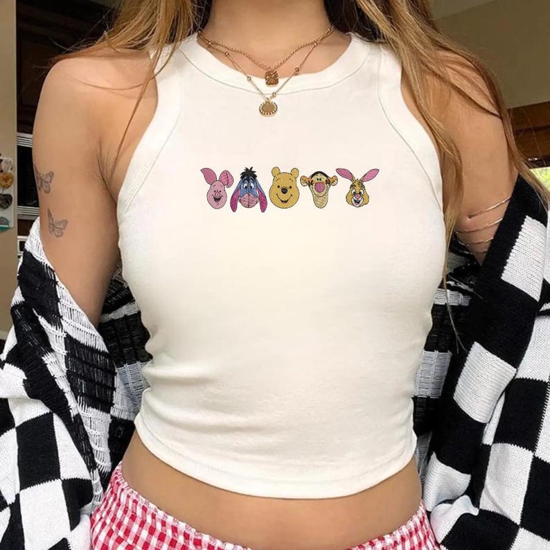 Winnie The Pooh And Friends Embroidered Tank Top, Disney product image 1