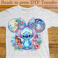 Stitch Ready To Press, Disney Stitch Heat Transfer,Angel And Stitch DTF, Family Vacation Transfer, Disneyworld DTF, Disneyland DTF Transfer