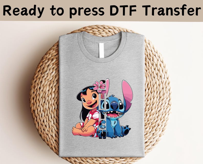 Disney Stitch Ohana DTF, Lilo And Stitch Shirt, Ohana Means Family Shirt, Angel and Stitch DTF,Magic Kingdom Shirt, Disney Family Shirt