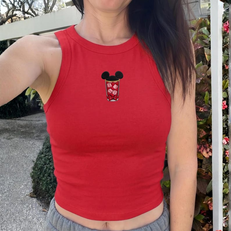 Custom Embroidered Epcot Drinking Tank Top, Mickey Minnie product image 4